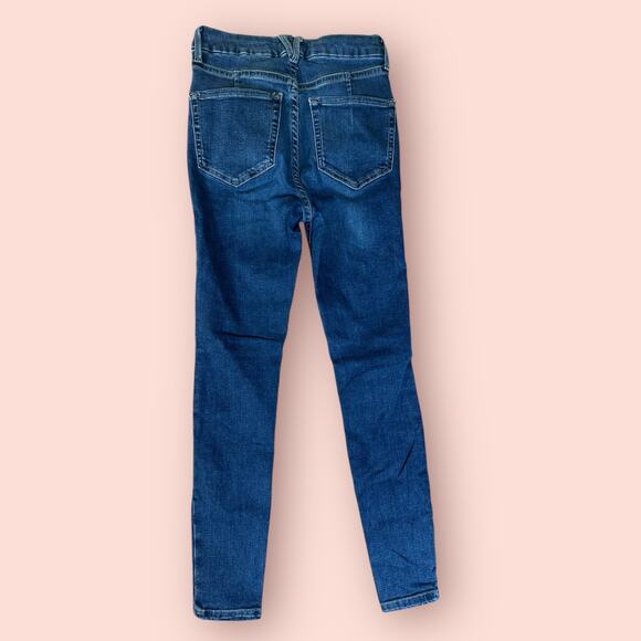 Free people we the free skinny jeans casual blue denim size 28 8 high rise - Picture 2 of 3